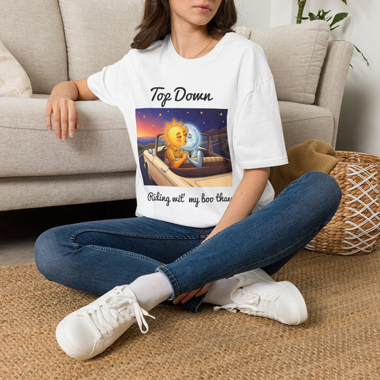 Top Down Sun & Moon Graphic T-Shirt — 'Top Down' Convertible Cruise Tee